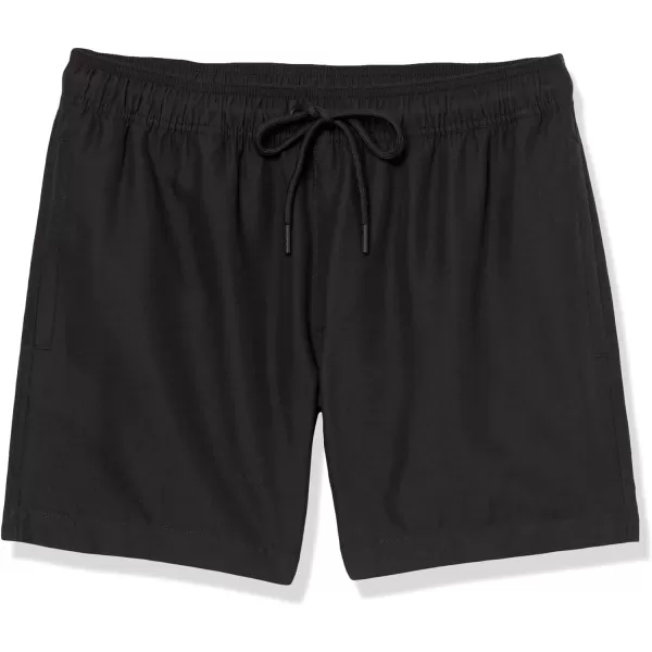 Amazon Essentials Mens 5 QuickDry Swim TrunkBlack