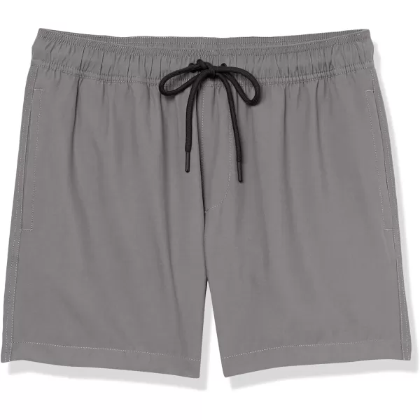 Amazon Essentials Mens 5 QuickDry Swim TrunkCharcoal