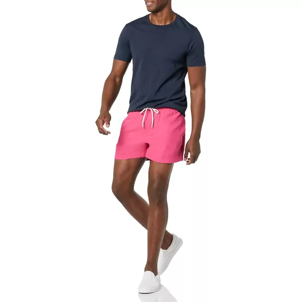 Amazon Essentials Mens 5 QuickDry Swim TrunkHot Pink