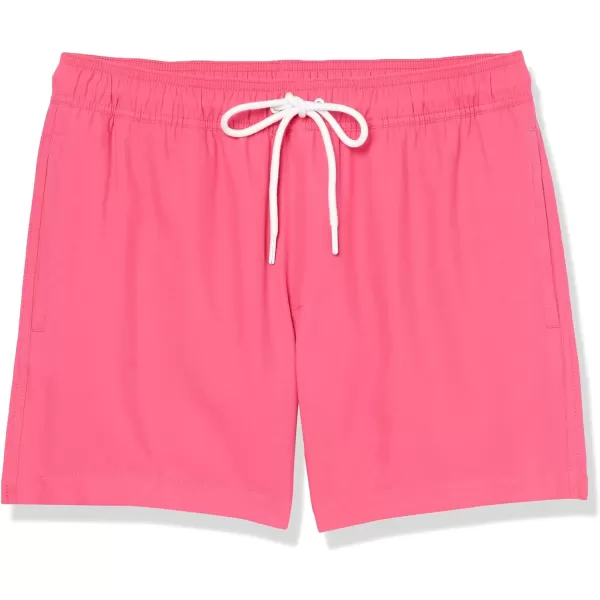 Amazon Essentials Mens 5 QuickDry Swim TrunkHot Pink