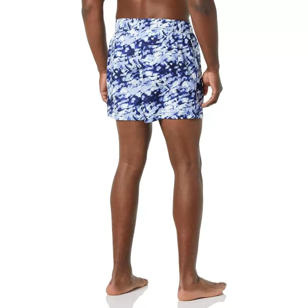 Amazon Essentials Mens 5 QuickDry Swim TrunkNavy Tie Dye