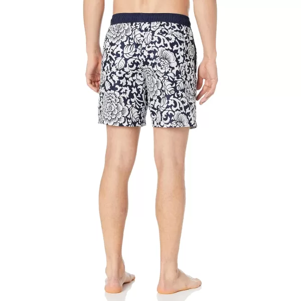 Amazon Essentials Mens 7 QuickDry Swim TrunkBlack Floral