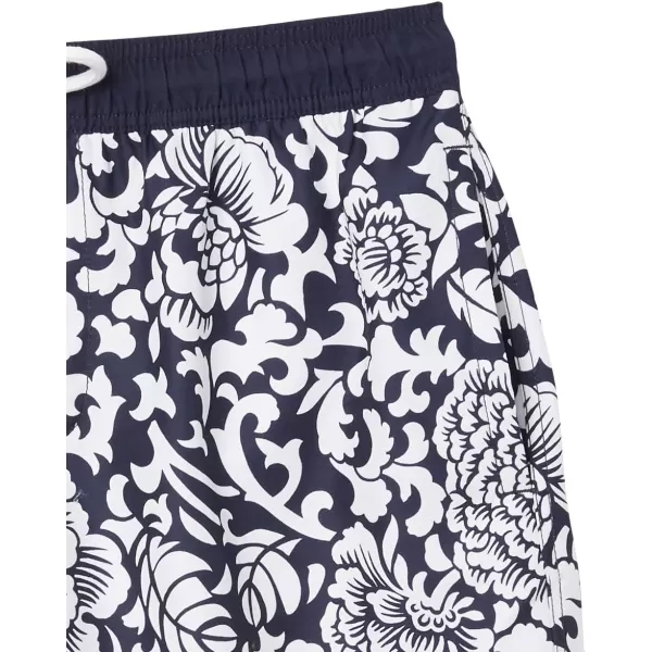 Amazon Essentials Mens 7 QuickDry Swim TrunkBlack Floral