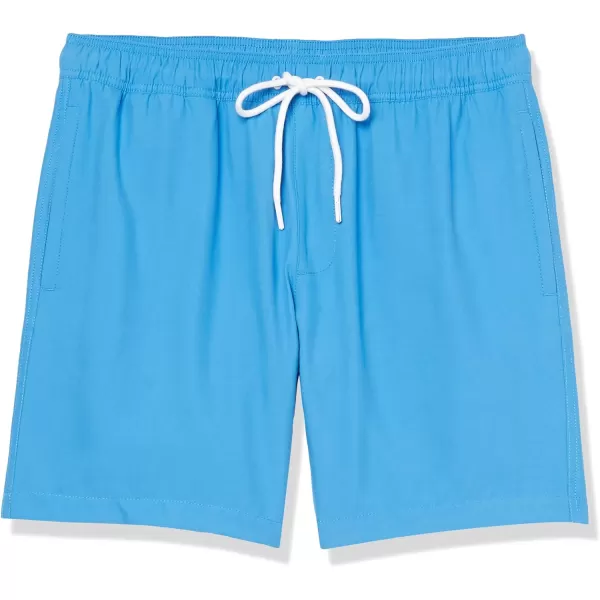 Amazon Essentials Mens 7 QuickDry Swim TrunkBlue