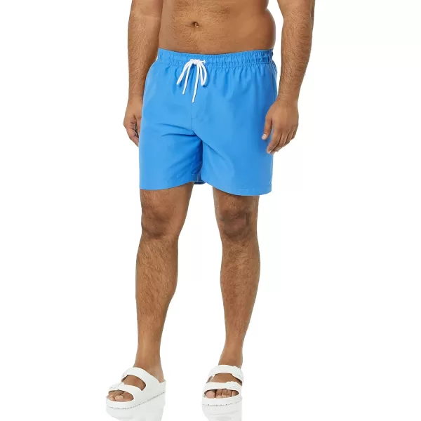 Amazon Essentials Mens 7 QuickDry Swim TrunkBlue