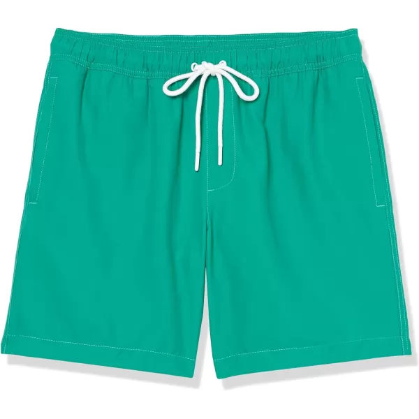 Amazon Essentials Mens 7 QuickDry Swim TrunkGreen