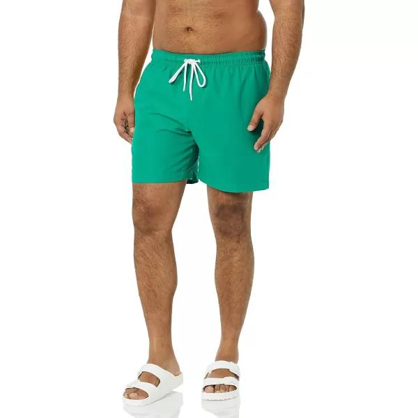 Amazon Essentials Mens 7 QuickDry Swim TrunkGreen