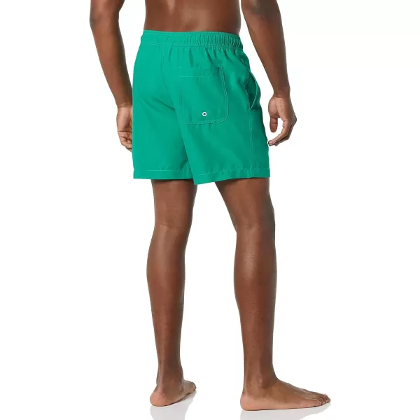 Amazon Essentials Mens 7 QuickDry Swim TrunkGreen