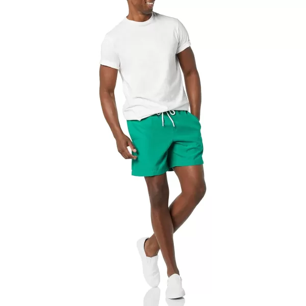 Amazon Essentials Mens 7 QuickDry Swim TrunkGreen