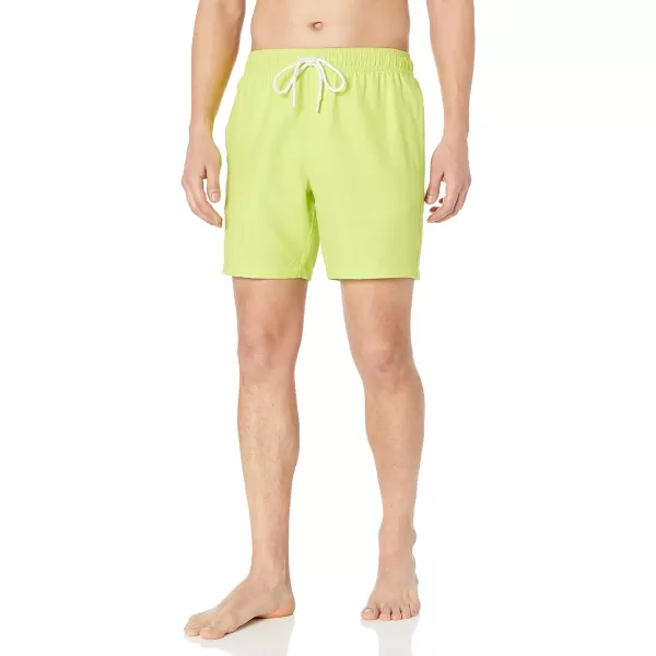 Amazon Essentials Mens 7 QuickDry Swim TrunkLime Green