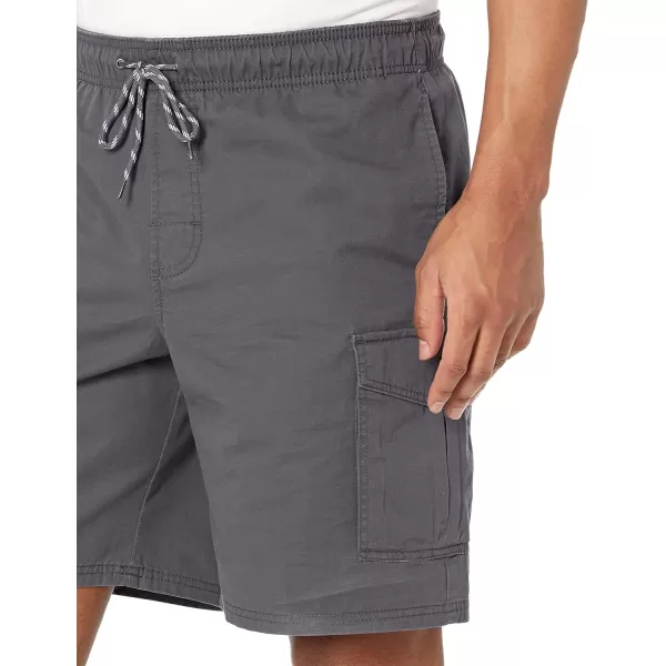 Amazon Essentials Mens 9 Elastic Waist Cargo ShortDark Grey