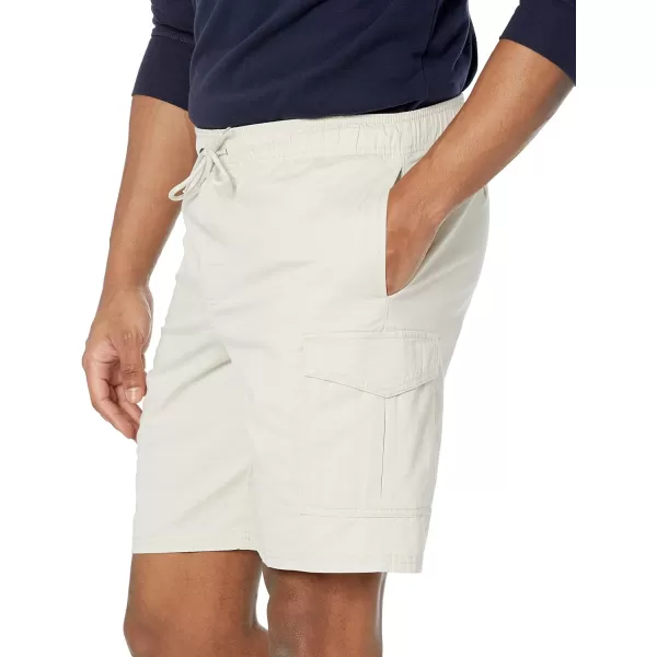 Amazon Essentials Mens 9 Elastic Waist Cargo ShortStone