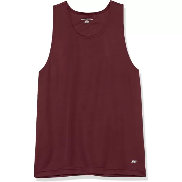 Amazon Essentials Mens Active Performance Tech Racerback TankBurgundy