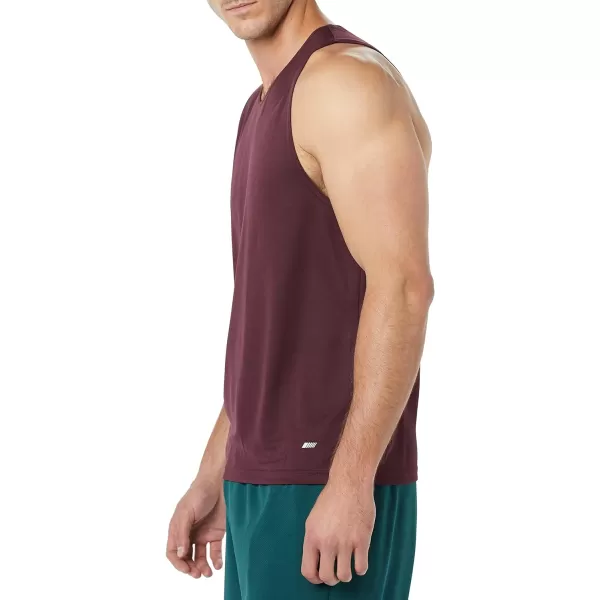 Amazon Essentials Mens Active Performance Tech Racerback TankBurgundy