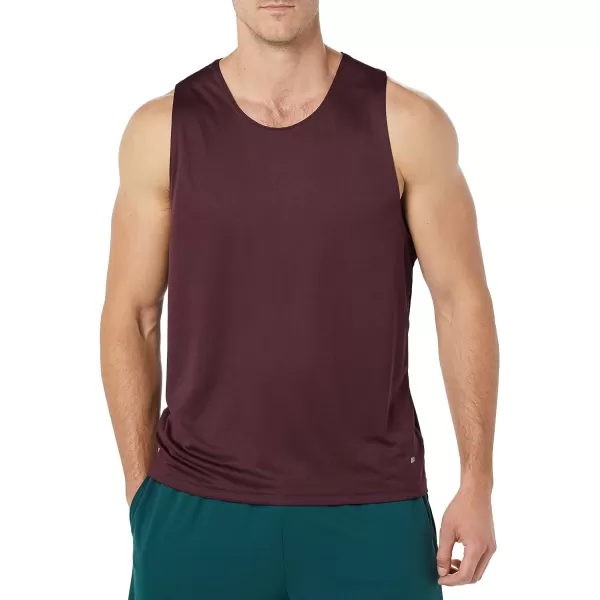 Amazon Essentials Mens Active Performance Tech Racerback TankBurgundy