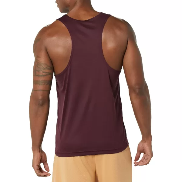 Amazon Essentials Mens Active Performance Tech Racerback TankBurgundy