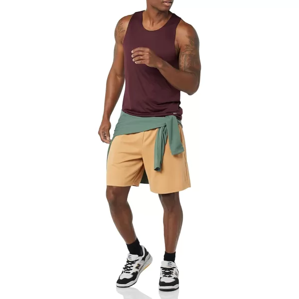 Amazon Essentials Mens Active Performance Tech Racerback TankBurgundy