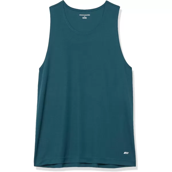 Amazon Essentials Mens Active Performance Tech Racerback TankDark Green