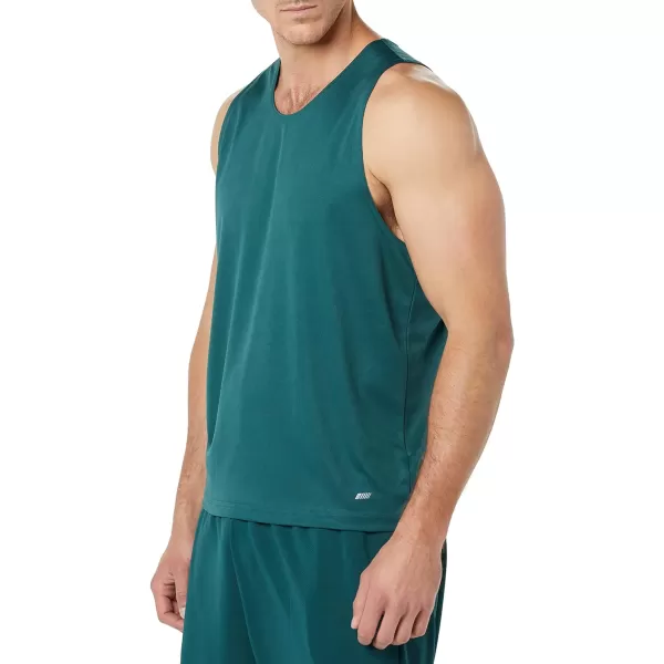 Amazon Essentials Mens Active Performance Tech Racerback TankDark Green