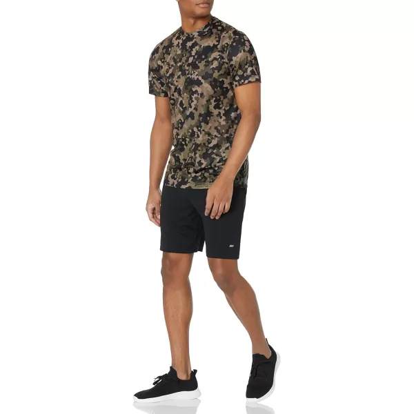 Amazon Essentials Mens Active Performance Tech TShirt Available in Big amp Tall Pack of 2BlackOlive Geo Camo