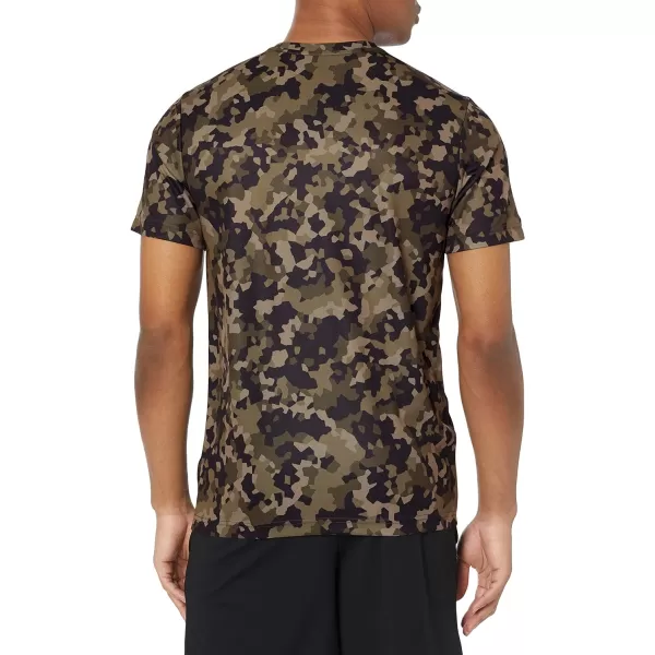 Amazon Essentials Mens Active Performance Tech TShirt Available in Big amp Tall Pack of 2BlackOlive Geo Camo