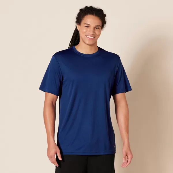 Amazon Essentials Mens Active Performance Tech TShirt Available in Big amp Tall Pack of 2BurgundyNavy