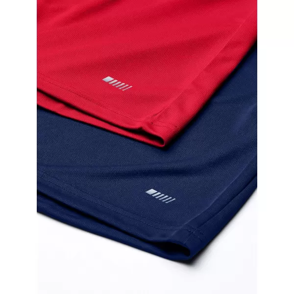 Amazon Essentials Mens Active Performance Tech TShirt Available in Big amp Tall Pack of 2NavyRed