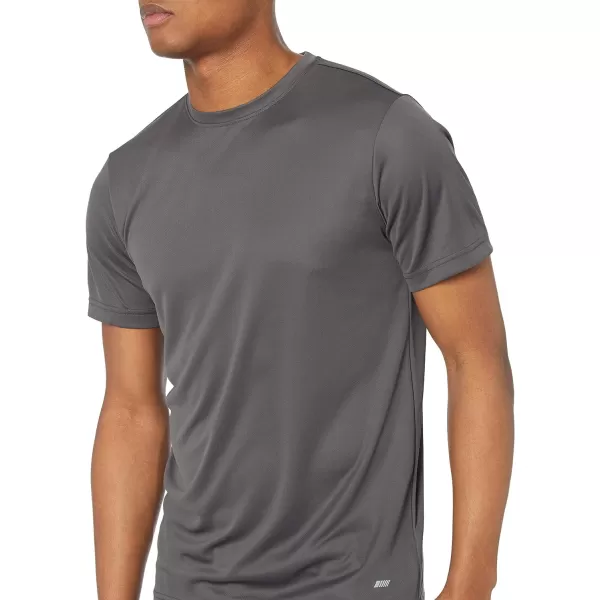 Amazon Essentials Mens Active Performance Tech TShirt Pack of 2Dark GreyBlack