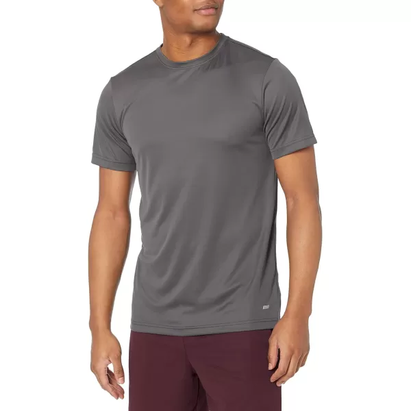 Amazon Essentials Mens Active Performance Tech TShirt Pack of 2Dark GreyBlack