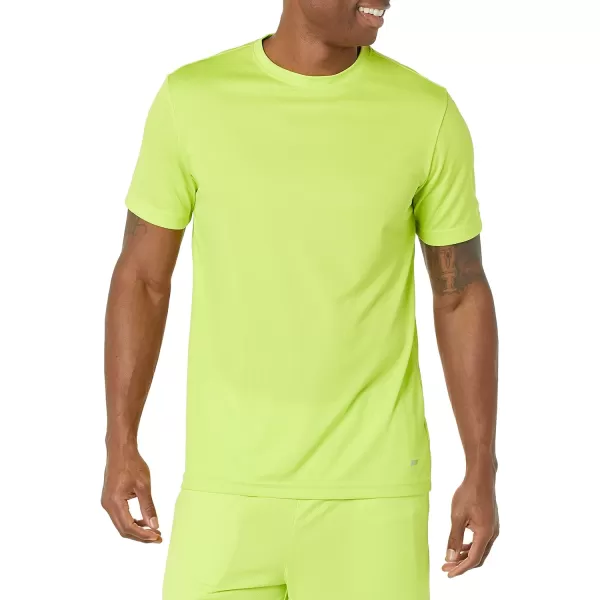 Amazon Essentials Mens Active Performance Tech TShirt Pack of 2Lime GreenBlack