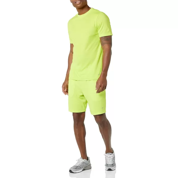 Amazon Essentials Mens Active Performance Tech TShirt Pack of 2Lime GreenBlack