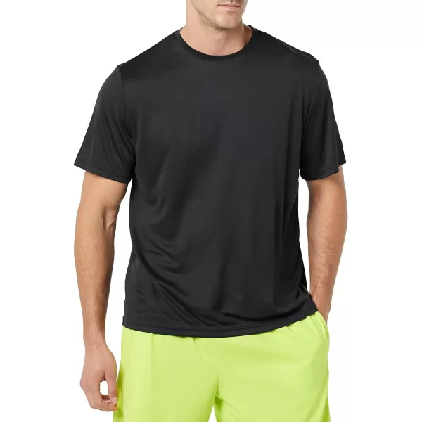 Amazon Essentials Mens Active Performance Tech TShirt Pack of 2Lime GreenBlack