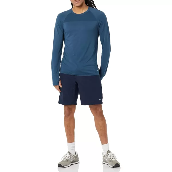 Amazon Essentials Mens Active Seamless LongSleeve TShirtBlue