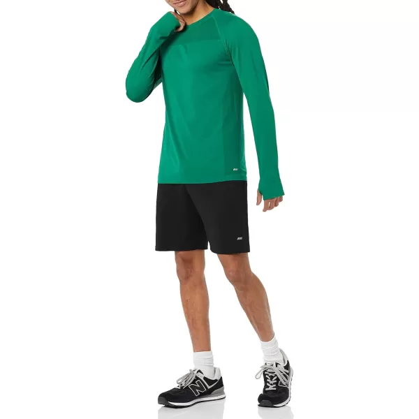 Amazon Essentials Mens Active Seamless LongSleeve TShirtGreen