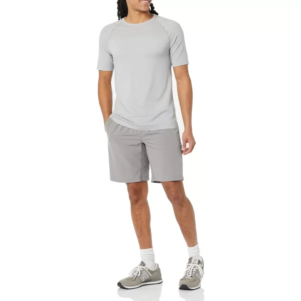 Amazon Essentials Mens Active Seamless SlimFit ShortSleeve TShirtWashed Grey