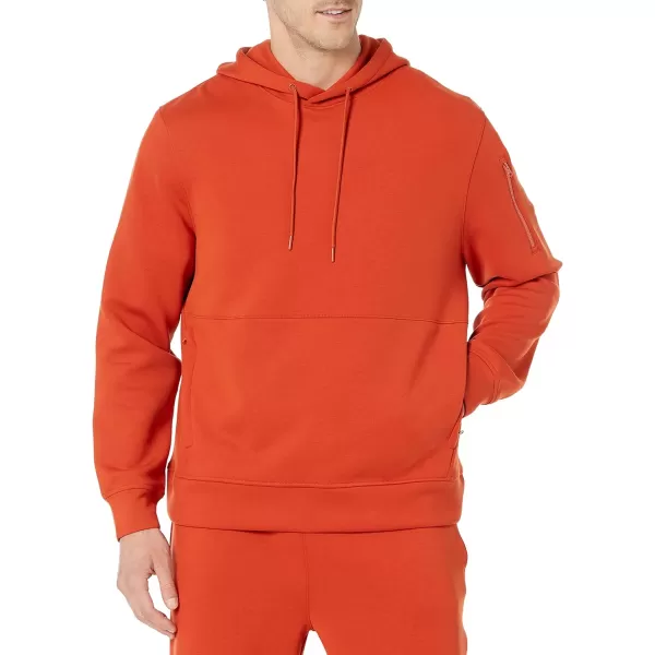 Amazon Essentials Mens Active Sweat Hooded SweatshirtRust Orange