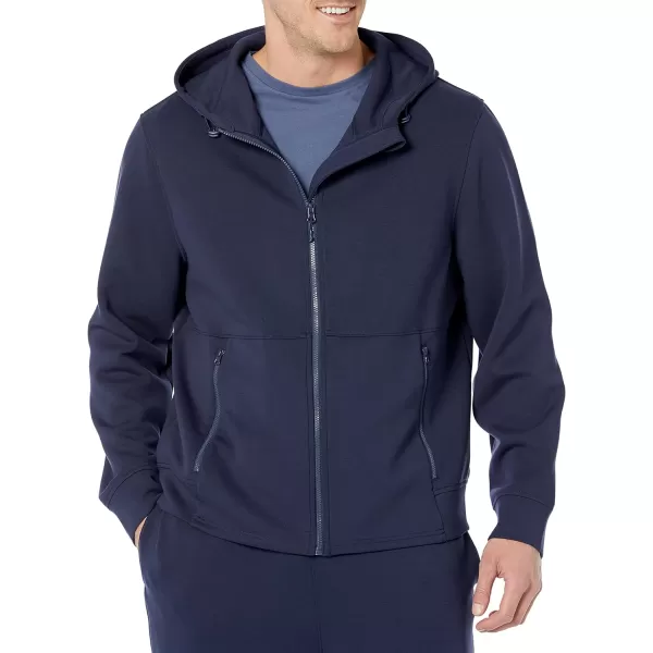 Amazon Essentials Mens Active Sweat Zip Through Hooded Sweatshirt Available in Big amp TallNavy