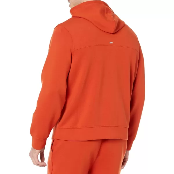 Amazon Essentials Mens Active Sweat Zip Through Hooded Sweatshirt Available in Big amp TallRust Orange