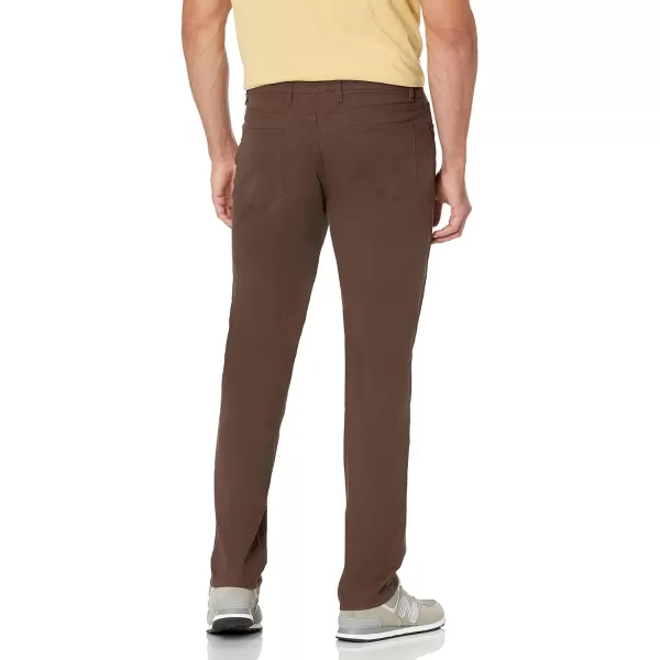 Amazon Essentials Mens AthleticFit 5Pocket Comfort Stretch Chino Pant Previously GoodthreadsBrown