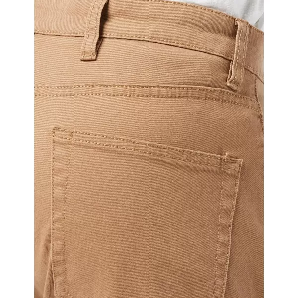 Amazon Essentials Mens AthleticFit 5Pocket Comfort Stretch Chino Pant Previously GoodthreadsLight Khaki Brown