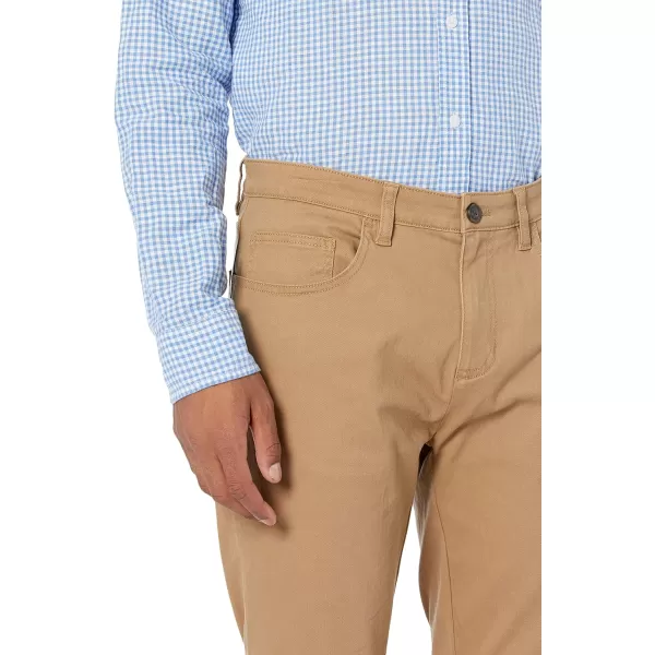 Amazon Essentials Mens AthleticFit 5Pocket Comfort Stretch Chino Pant Previously GoodthreadsLight Khaki Brown