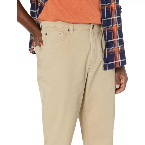 Amazon Essentials Mens AthleticFit 5Pocket Stretch Twill Pant Available in Big amp TallKhaki Brown