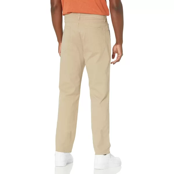 Amazon Essentials Mens AthleticFit 5Pocket Stretch Twill Pant Available in Big amp TallKhaki Brown