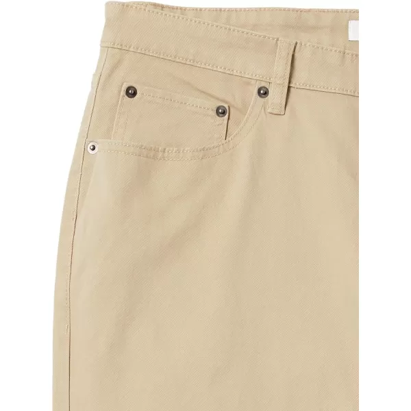 Amazon Essentials Mens AthleticFit 5Pocket Stretch Twill Pant Available in Big amp TallKhaki Brown