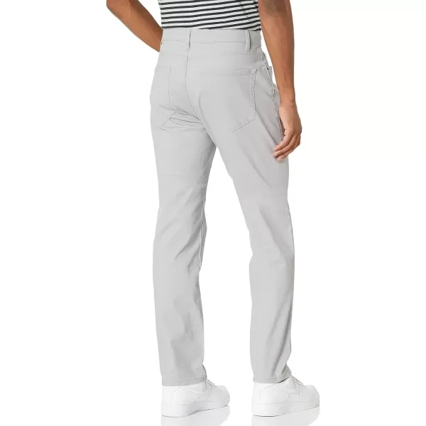 Amazon Essentials Mens AthleticFit 5Pocket Stretch Twill Pant Available in Big amp TallLight Grey