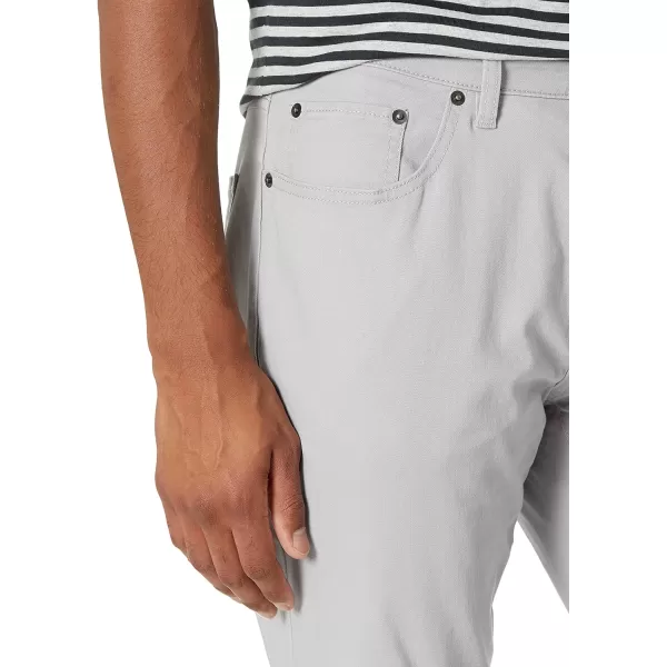 Amazon Essentials Mens AthleticFit 5Pocket Stretch Twill Pant Available in Big amp TallLight Grey