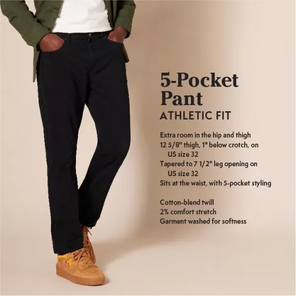 Amazon Essentials Mens AthleticFit 5Pocket Stretch Twill Pant Available in Big amp TallNavy