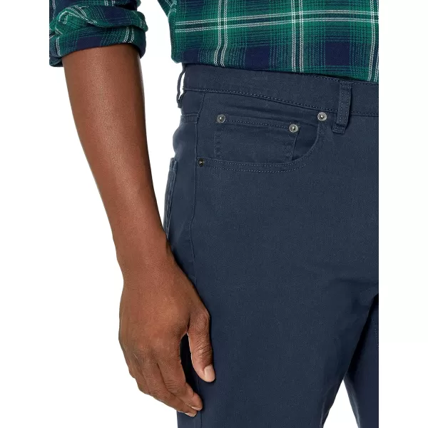 Amazon Essentials Mens AthleticFit 5Pocket Stretch Twill Pant Available in Big amp TallNavy