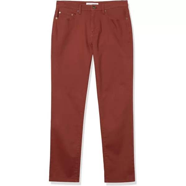 Amazon Essentials Mens AthleticFit 5Pocket Stretch Twill Pant Available in Big amp TallRust