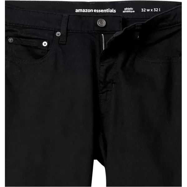 Amazon Essentials Mens AthleticFit Stretch JeanBlack